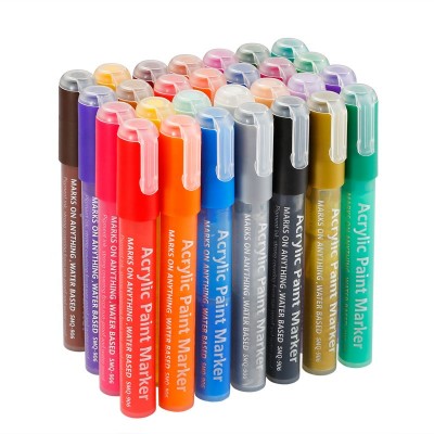 Hot sales 12 colors needle fineliner nib permanent waterproof acrylic paint markers pen set