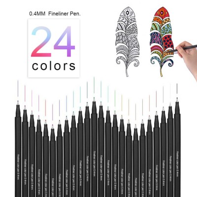 Amazon selling 12 colors promotional marker customizable Office use fineliner color pen set